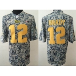 Nike New England Patriots #12 Tom Brady Dollars Fashion Elite Jersey