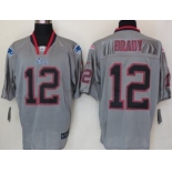 Nike New England Patriots #12 Tom Brady Lights Out Gray Elite Jersey