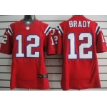 Nike New England Patriots #12 Tom Brady Red Elite Jersey