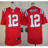 Nike New England Patriots #12 Tom Brady Red Elite Jersey