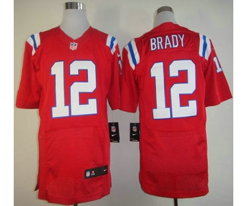 Nike New England Patriots #12 Tom Brady Red Elite Jersey