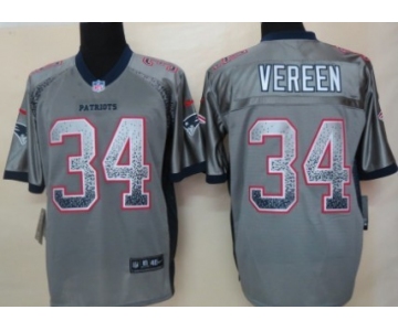 Nike New England Patriots #34 Shane Vereen Drift Fashion Gray Elite Jersey
