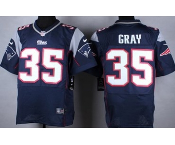 Nike New England Patriots #35 Jonas Gray Blue Elite Jersey