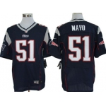 Nike New England Patriots #51 Jerod Mayo Blue Elite Jersey