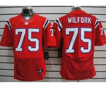 Nike New England Patriots #75 Vince Wilfork Red Elite Jersey