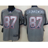 Nike New England Patriots #87 Rob Gronkowski Drift Fashion Gray Elite Jersey