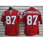 Nike New England Patriots #87 Rob Gronkowski Red Elite Jersey