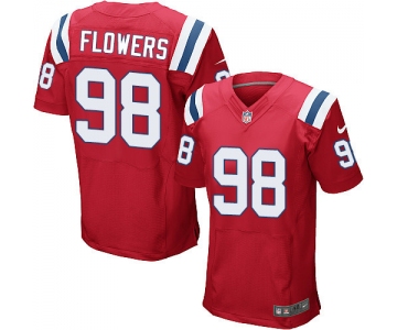 Nike New England Patriots #98 Trey Flowers Red Alternate Men's Stitched NFL Elite Jersey