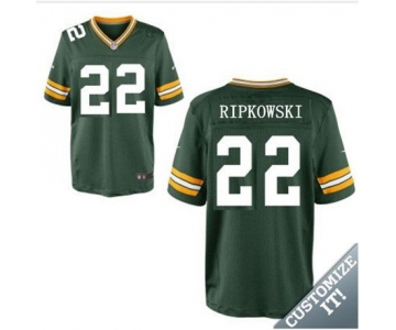 Men's Green Bay Packers #22 Aaron Ripkowski Green Elite Jersey