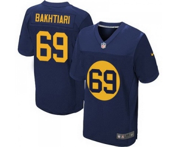 Men's Green Bay Packers #69 David Bakhtiari Navy Blue Alternate NFL Nike Elite Jersey