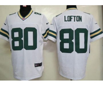 Men's Green Bay Packers #80 James Lofton White Retired Player NFL Nike Elite Jersey