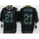 Nike Green Bay Packers #21 Charles Woodson Lights Out Black Ornamented Elite Jersey