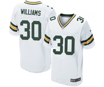 Nike Green Bay Packers #30 Jamaal Williams White Men's Stitched NFL Elite Jersey