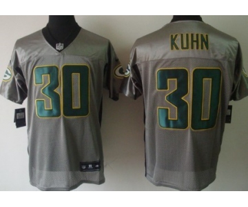 Nike Green Bay Packers #30 John Kuhn Gray Shadow Elite Jersey