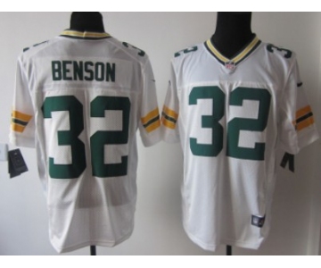 Nike Green Bay Packers #32 Cedric Benson White Elite Jersey