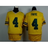 Nike Green Bay Packers #4 Brett Favre Yellow Elite Jersey