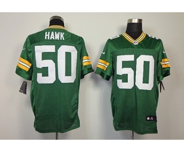 Nike Green Bay Packers #50 A.J. Hawk Green Elite Jersey