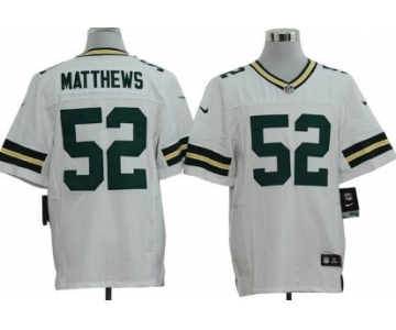 Nike Green Bay Packers #52 Clay Matthews White Elite Jersey
