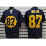 Nike Green Bay Packers #87 Jordy Nelson Navy Blue Elite Jersey
