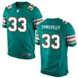 Men's 2017 NFL Draft Miami Dolphins #33 Cordrea Tankersley Aqua Green Alternate Stitched NFL Nike Elite Jersey