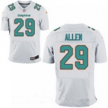 Men's Miami Dolphins #29 Nate Allen White Road Stitched NFL Nike Elite Jersey