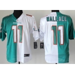 Nike Miami Dolphins #11 Mike Wallace Green And White Two Tone Elite Jersey