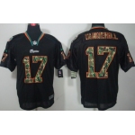 Nike Miami Dolphins #17 Ryan Tannehill Black With Camo Elite Jersey