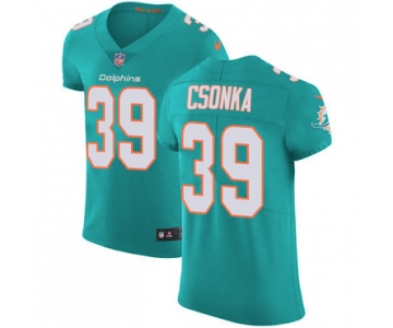 Nike Miami Dolphins #39 Larry Csonka Aqua Green Team Color Men's Stitched NFL Vapor Untouchable Elite Jersey