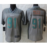 Nike Miami Dolphins #91 Cameron Wake 2013 Gray Vapor Elite Jersey