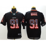 Nike Miami Dolphins #91 Cameron Wake 2014 USA Flag Fashion Black Elite Jersey