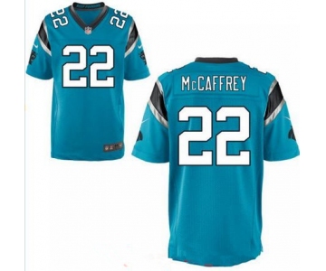 Men's 2017 NFL Draft Carolina Panthers #22 Christian McCaffrey Light Blue Alternate Stitched NFL Nike Elite Jersey