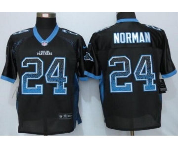 Men's Carolina Panthers #24 Josh Norman Black Drift Fashion NFL Nike Elite Jersey