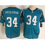 Men's Carolina Panthers #34 Cameron Artis-Payne Nike Light Blue Elite Jersey