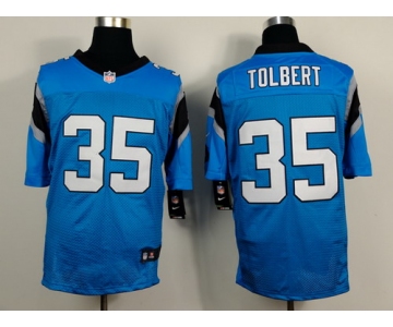 Nike Carolina Panthers #35 Mike Tolbert Black Light Blue Jersey