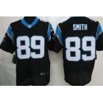 Nike Carolina Panthers #89 Steve Smith Black Elite Jersey