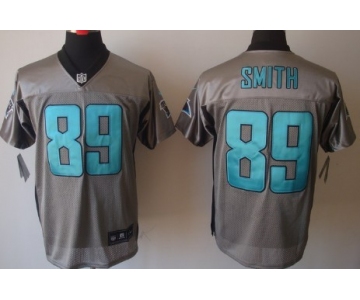 Nike Carolina Panthers #89 Steve Smith Gray Shadow Elite Jersey