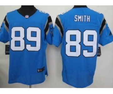 Nike Carolina Panthers #89 Steve Smith Light Blue Elite Jersey