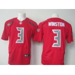 Men's Tampa Bay Buccaneers #3 Jameis Winston Nike Red Color Rush 2015 NFL Elite Jersey