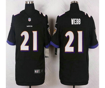 Baltimore Ravens #21 Lardarius Webb Black Alternate NFL Nike Elite Jersey