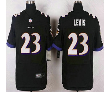 Baltimore Ravens #23 Kendrick Lewis Black Alternate NFL Nike Elite Jersey
