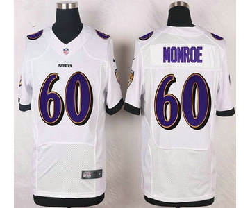 Baltimore Ravens #60 Eugene Monroe White Road NFL Nike Elite Jersey
