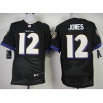 Nike Baltimore Ravens #12 Jacoby Jones 2013 Black Elite Jersey