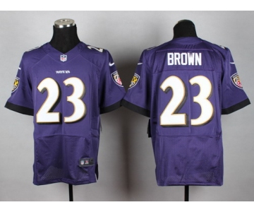Nike Baltimore Ravens #23 Chykie Brown 2013 Purple Elite Jersey