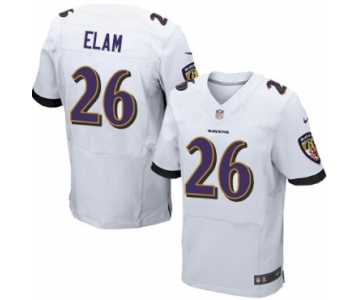 Nike Baltimore Ravens #26 Matt Elam 2013 White Elite Jersey