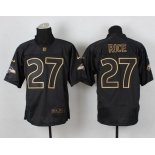 Nike Baltimore Ravens #27 Ray Rice 2014 All Black/Gold Elite Jersey