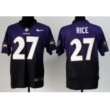 Nike Baltimore Ravens #27 Ray Rice Purple/Black Fadeaway Elite Jersey