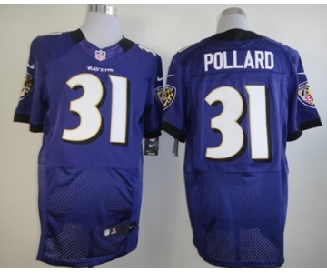 Nike Baltimore Ravens #31 Bernard Pollard Purple Elite Jersey