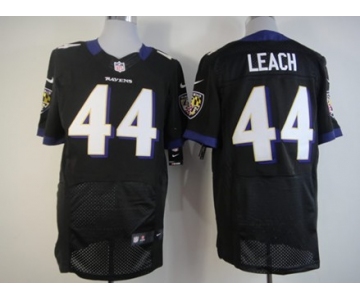 Nike Baltimore Ravens #44 Vonta Leach Black Elite Jersey