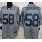 Nike Baltimore Ravens #58 Elvis Dumervil Lights Out Gray Elite Jersey