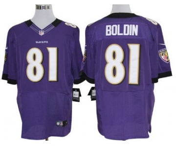 Nike Baltimore Ravens #81 Anquan Boldin Purple Elite Jersey
